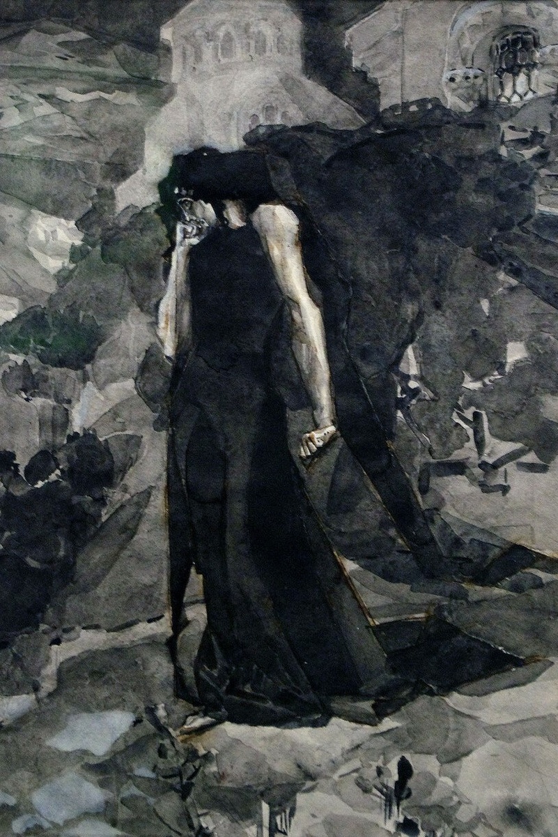 Михаил Врубель. Демон у стен монастыря. 1890 – 1891