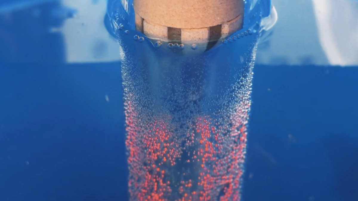   Стеклянный ТЭН в действии