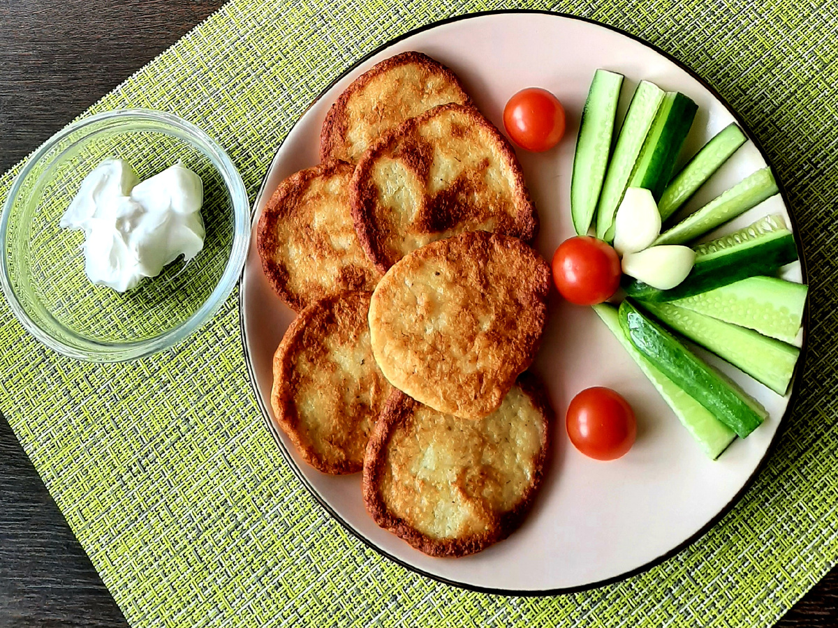 Картофельные блинчики с мясом 