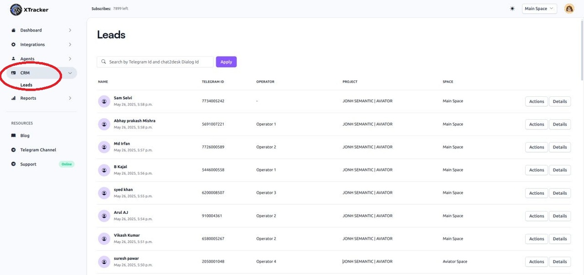 Данные лидов с Facebook* рекламы в CRM.