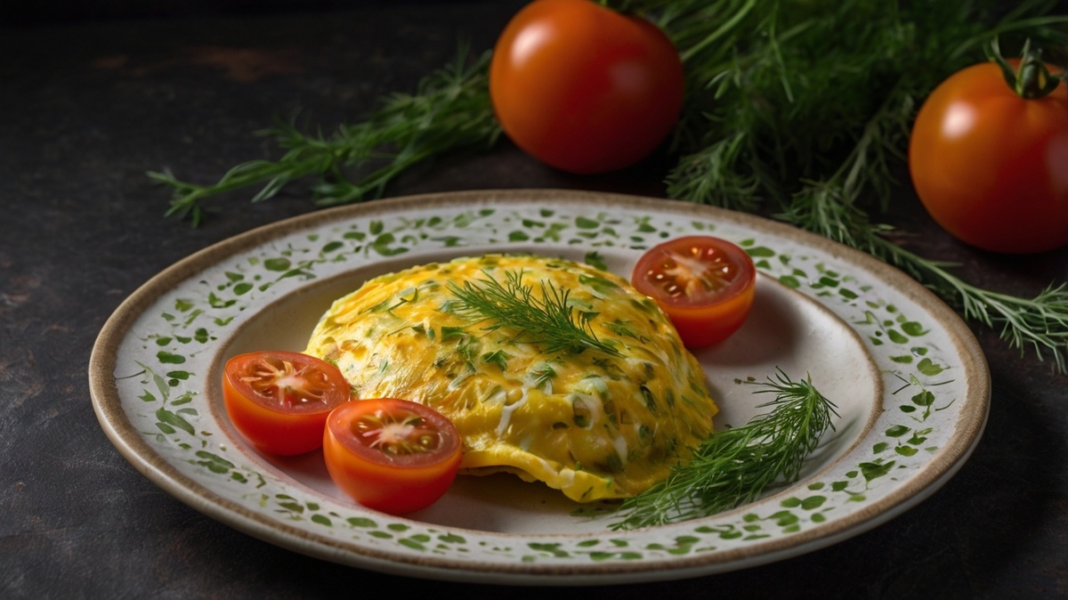 Омлет с зеленью