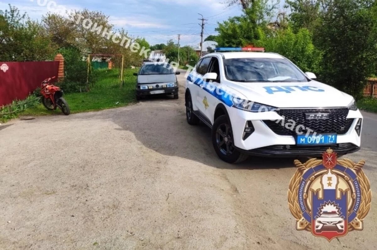    В Кимовске несовершеннолетний водитель на мотоцикле попал в ДТП