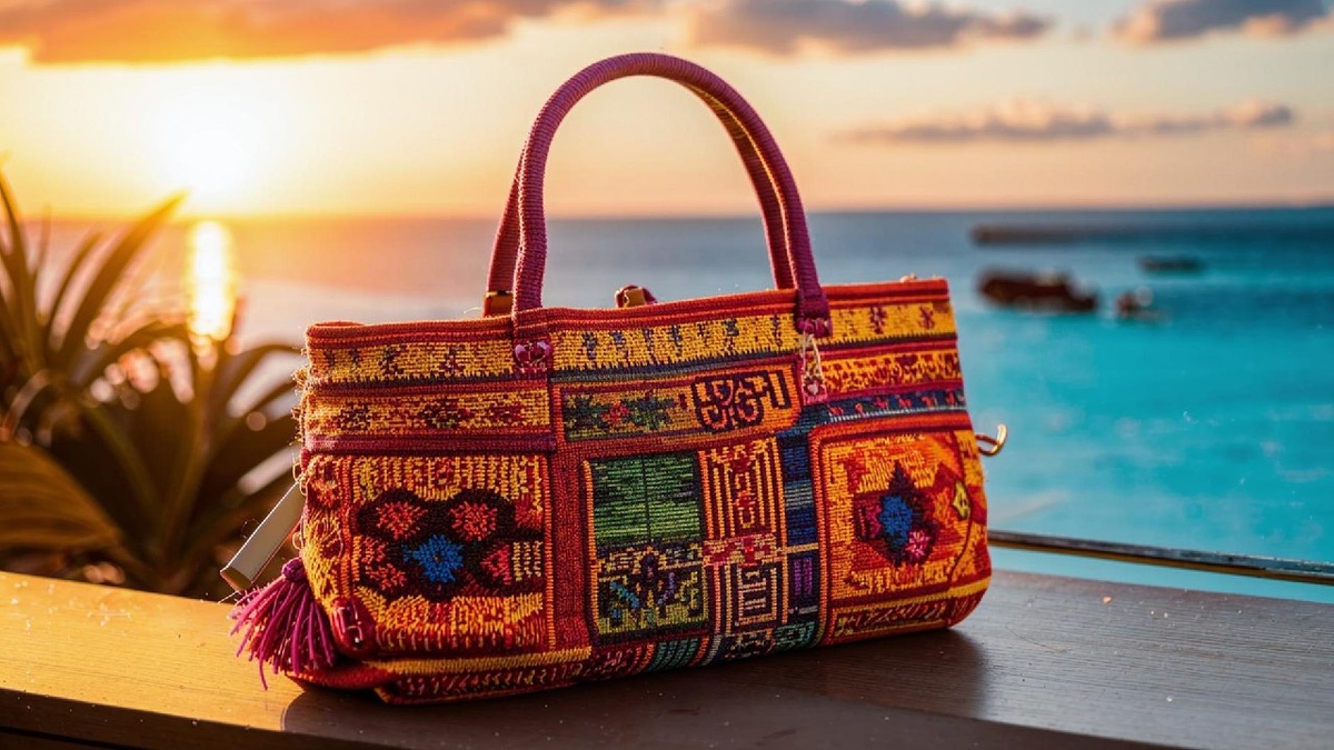 Чот нейросеть толком и вязать не умеет... С пяти утра ей втемяшиваю - нарисуй вязаную сумку на фоне заката.... Ну зато закат удался, как никогда! 😊