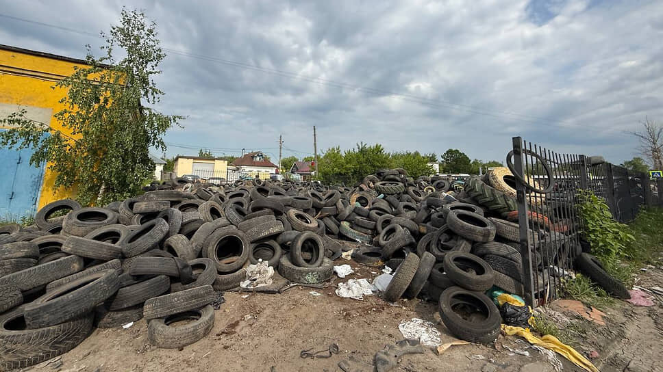 Площадка для размещения шин в поселке Сортировочный.📷Фото: министерство экологии и природных ресурсов Нижегородской области
