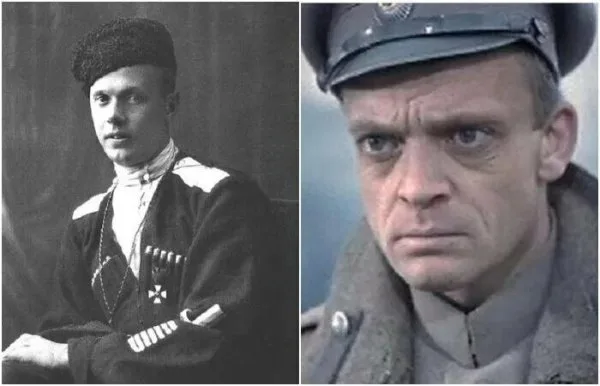 Слева - Я.А. Слащев, справа - В. Дворжецкий в роли Хлудова.