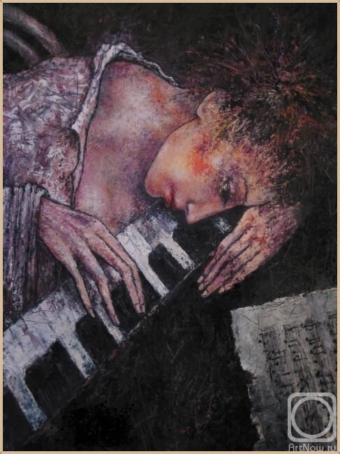 © Тимофей Храмов.  Бессонница. Из Сер. «Венские стулья». Картон, масло. 50  x 35см. 2013 г.