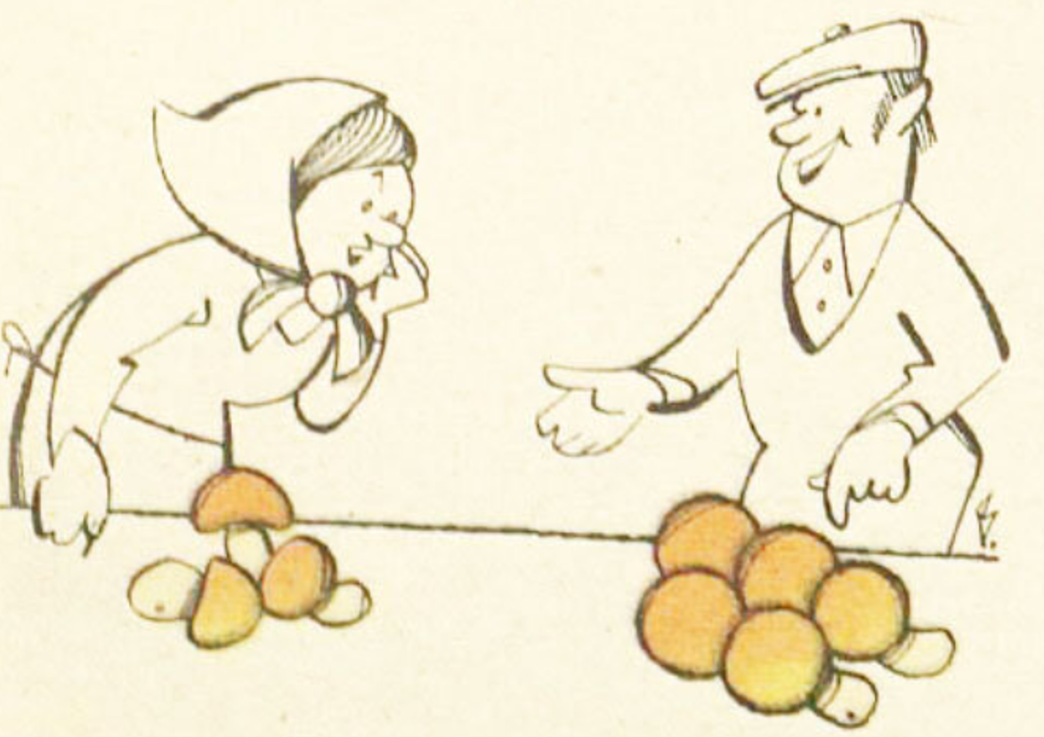 - А у меня грибы олимпийские, поэтому и стоят дороже