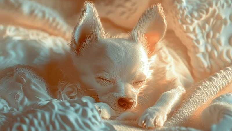 Что обычно представляют себе владельцы чихуа-хуа перед тем как ее завести... Собачка нежно сопит на диване.