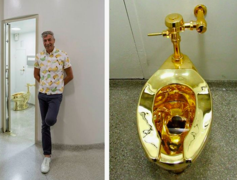 Золотой унитаз Америка 