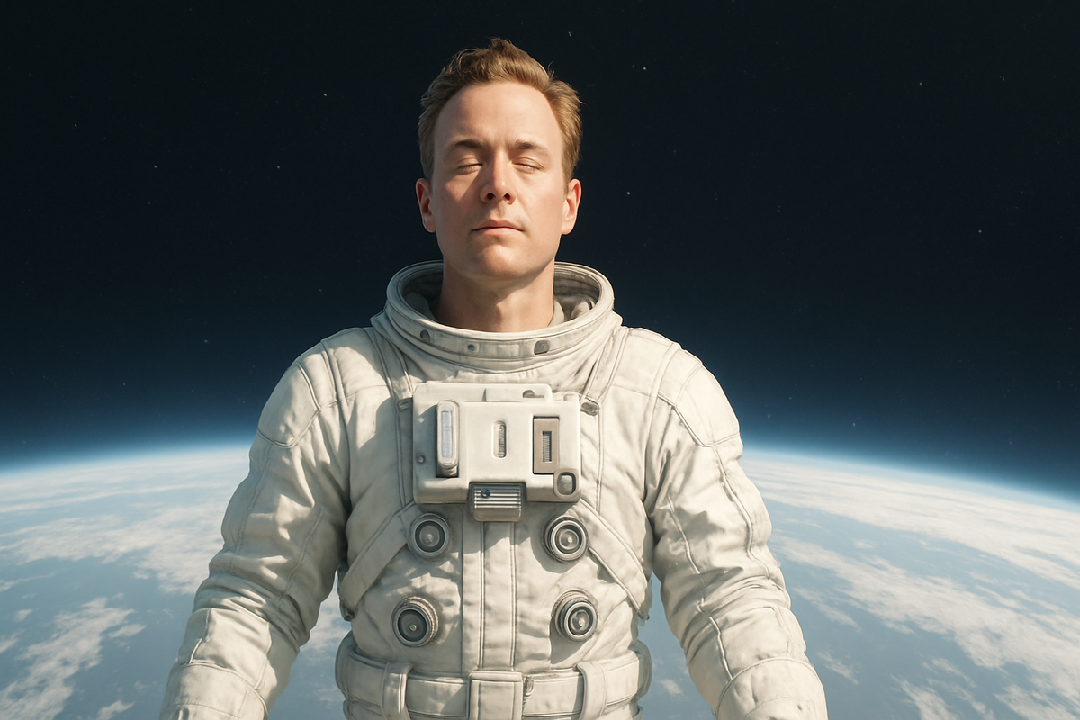 Иллюстрация, сгенерированная нейросетью. Астронавт в вакууме — художественная реконструкция на основе научных данных.

