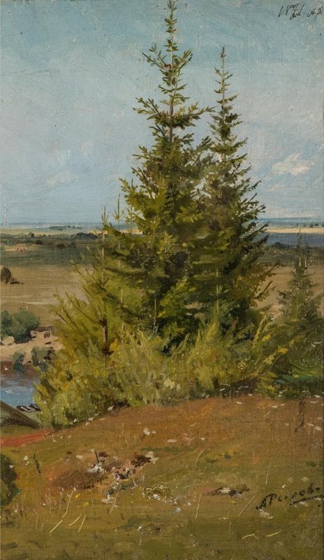 А.А.Рылов. Ёлочки близ деревни Скопино близ гор. Вятки. 1891. ГРМ.