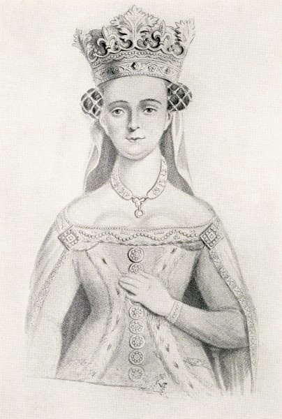 Жанна Наваррская, королева Англии, изображение с гробницы Жанны и Генриха IV в Кентерберийском соборе