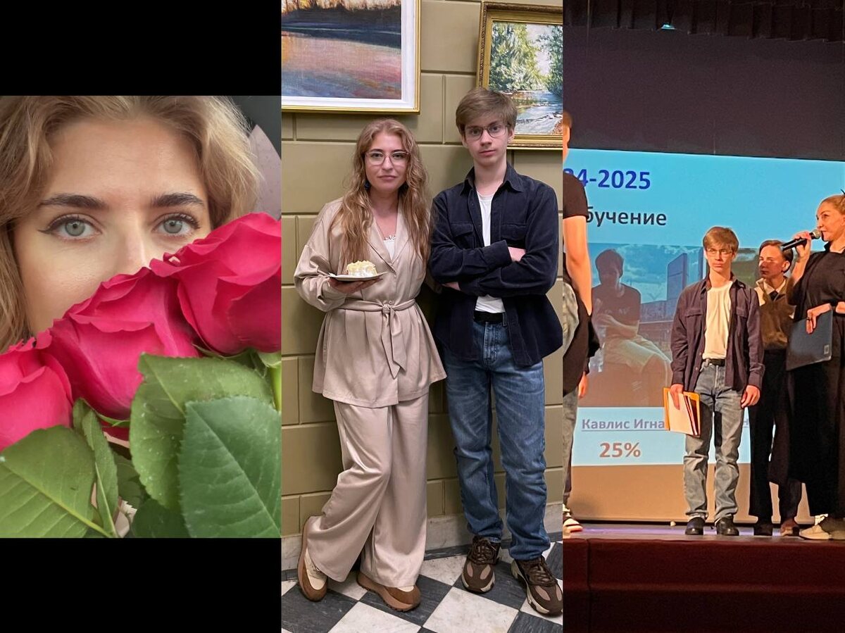 Коллаж этого дня, сын кусок торта мне достал.))