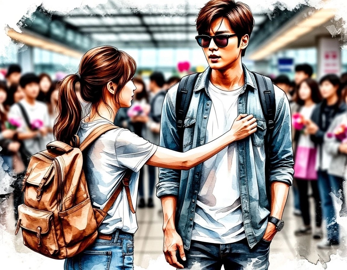 Иллюстрация к фанфику Татьяны Крымской "Дорама по-русски". Образ главного героя взят у актера Ли Минхо