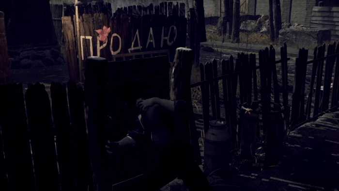 Gif картинка: "Слишком разумные зомби в деревне"