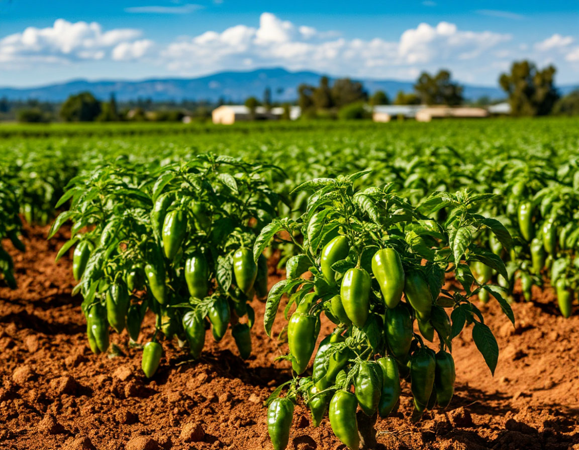 Поле с перцами