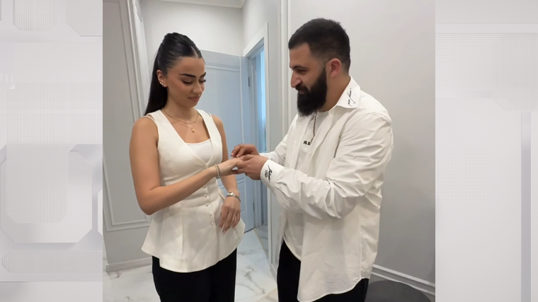    Гурам Амарян с невестой. Telegram/Гурам Амарян/guramamaryan