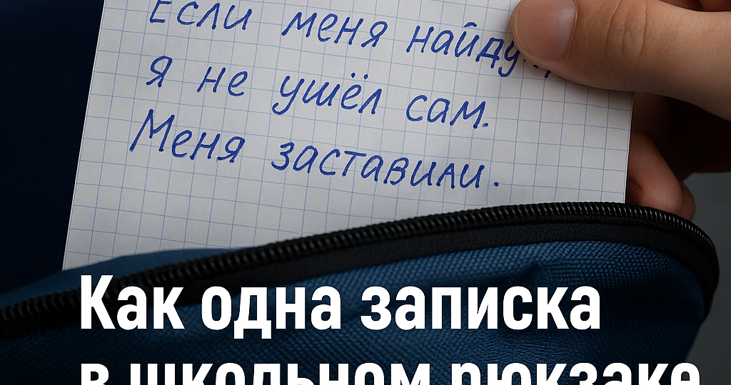 Как одна записка в школьном рюкзаке раскрыла убийство