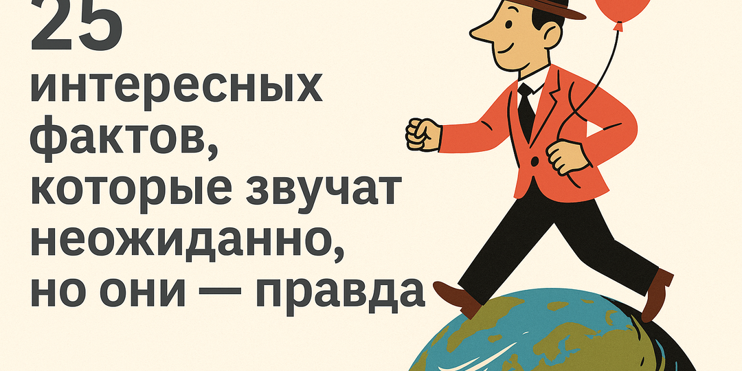 25 интересных фактов, которые звучат неожиданно, но они - правда