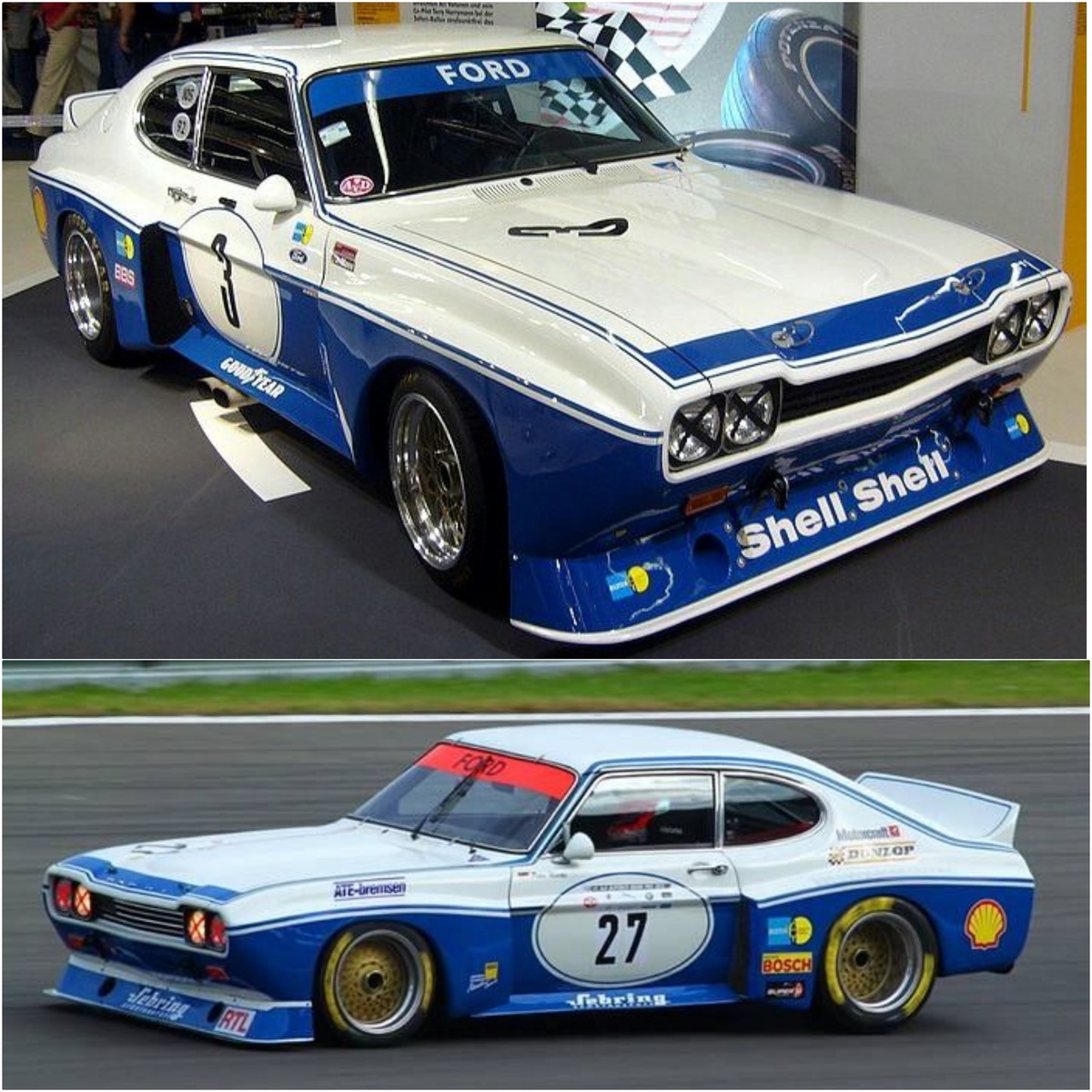 Рис. 2. Фотографии реальных прототипы спортивного автомобиля Ford Capri RS 3100 из свободных источников
