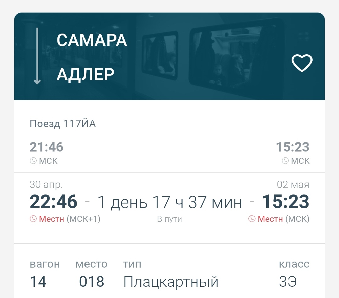 Мой билет на поезд 