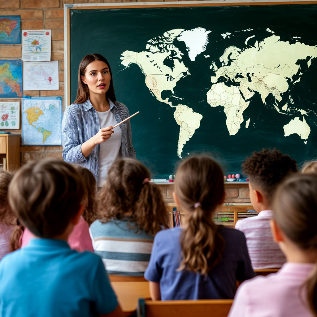 Шедеврум видит молодую учительницу так