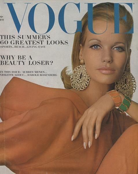 Актриса и модель Veruschka в журнале Vogue, май 1965 года. Фото из архива Vogue.