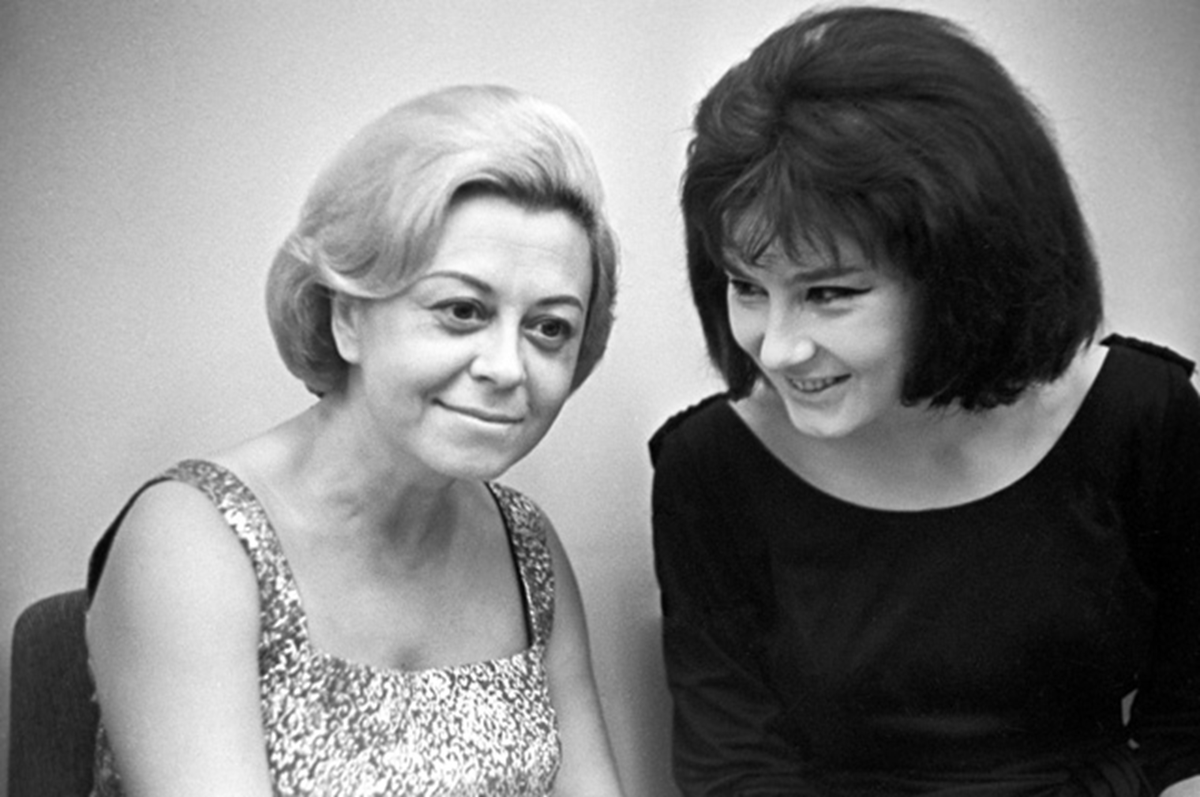 Т. Лаврова и итальянская актриса Джульета Мазина, 1963 год. Фото из открытых источников