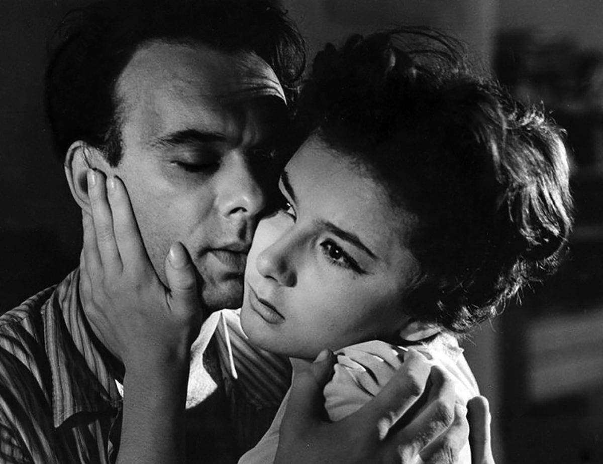 С А. Баталовым в фильме "Девять дней одного года", 1961 год