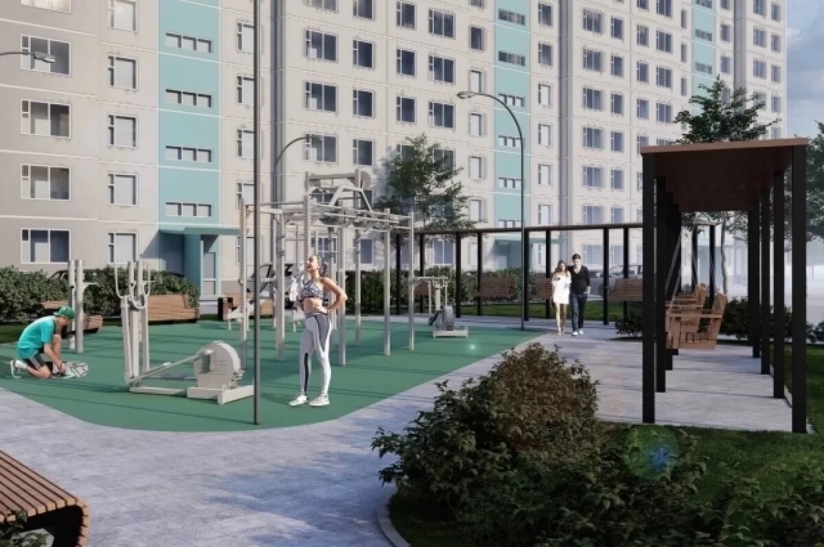    В Мурманске на улице Шабалина установят уличные тренажёры и качели