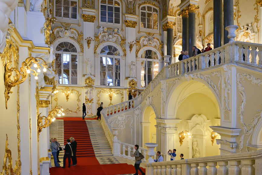 Иорданская лестница в Зимнем дворце, Санкт-Петербург. Фотография: Александр Алексеев / фотобанк «Лори»