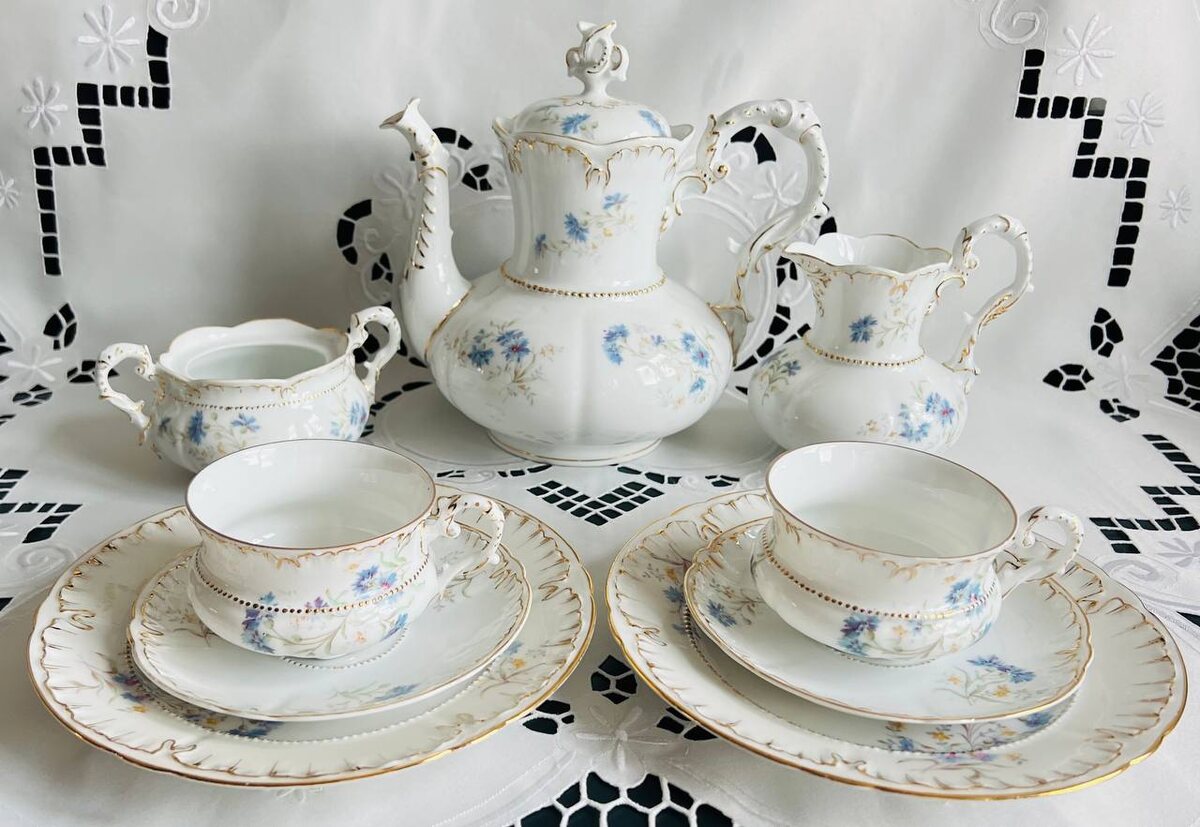 Антикварный сервиз Carl Tielsh (клеймо 1875-1934 гг)