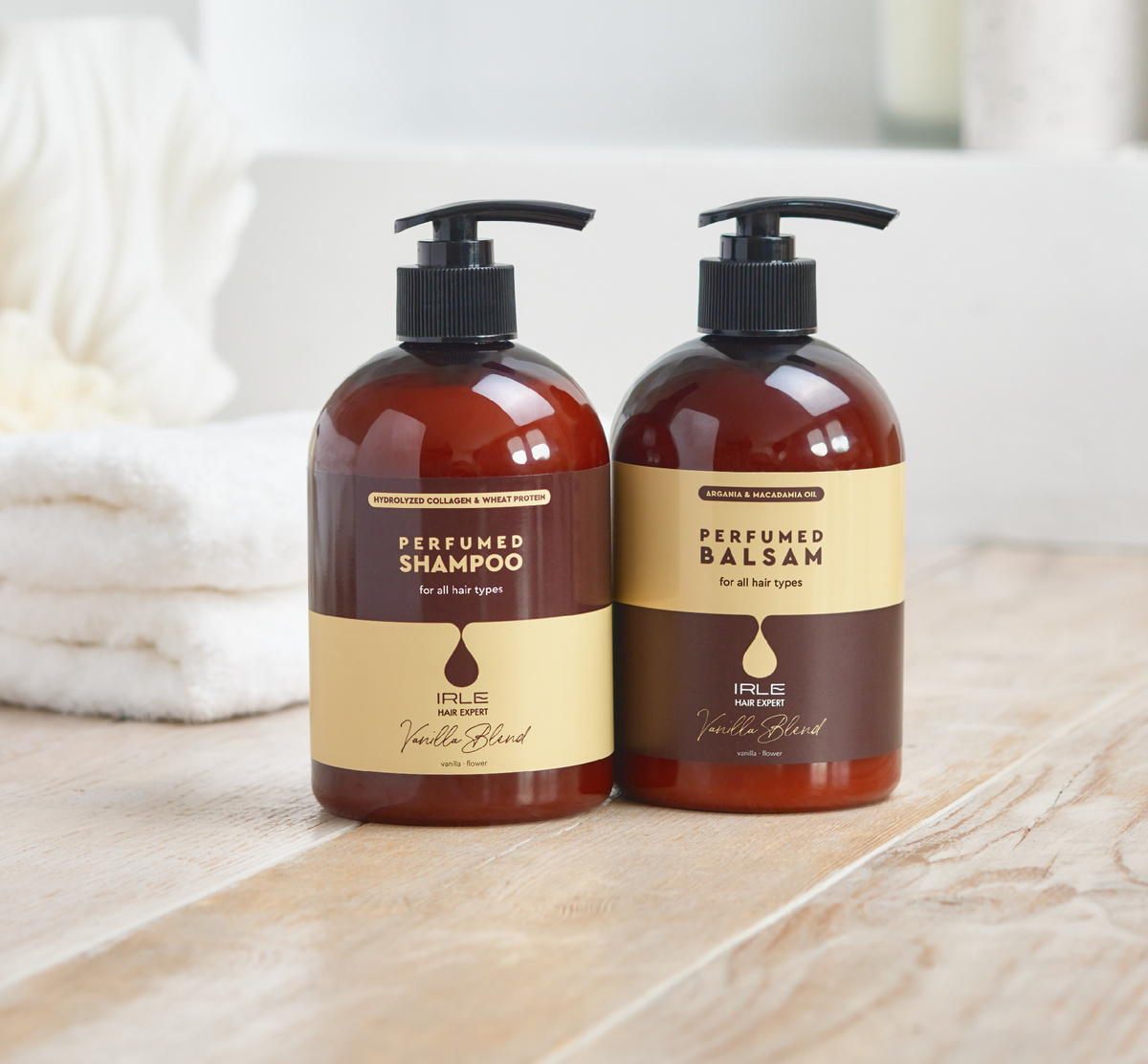 Парфюмированный шампунь и бальзам IRLE