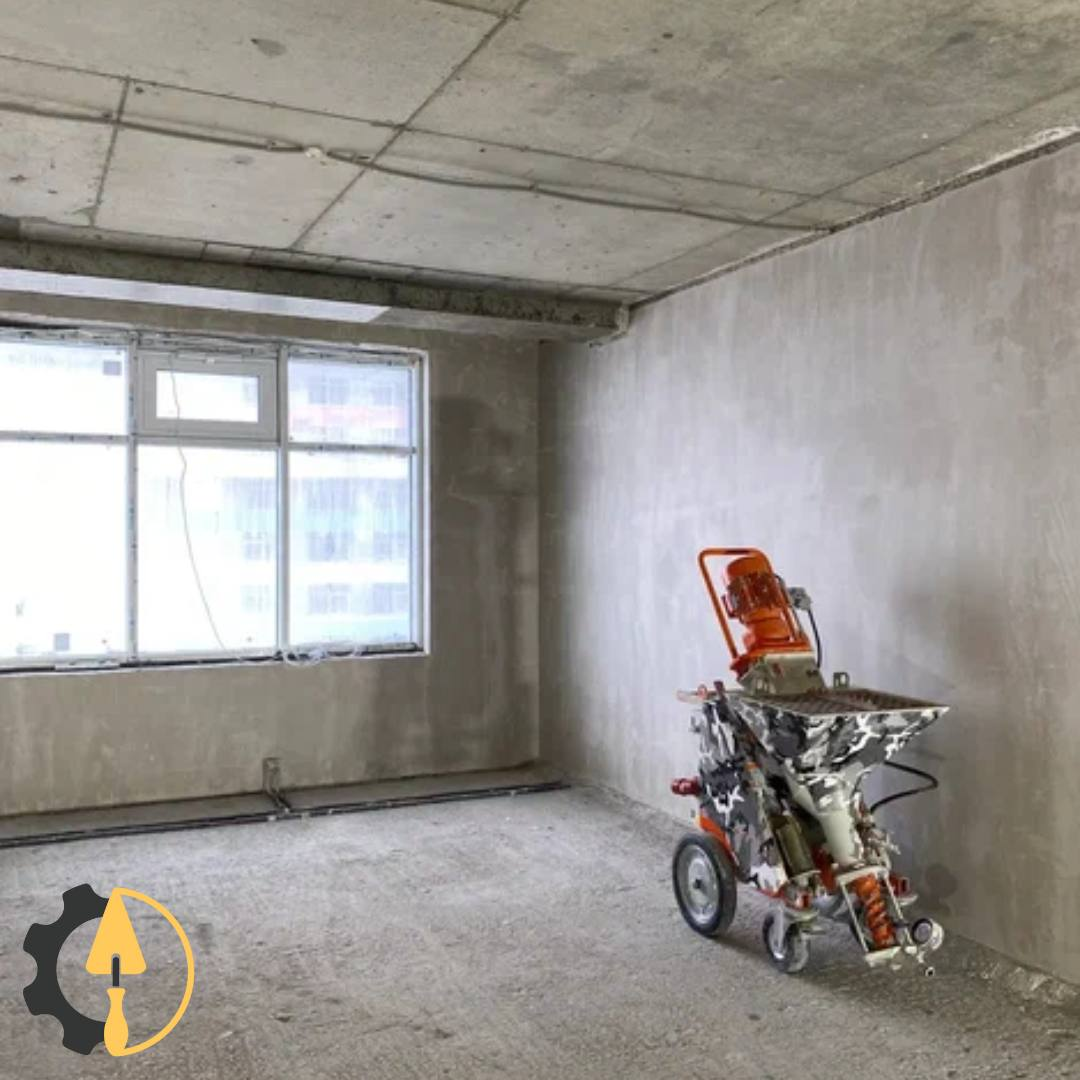 На фото: штукатурная станция