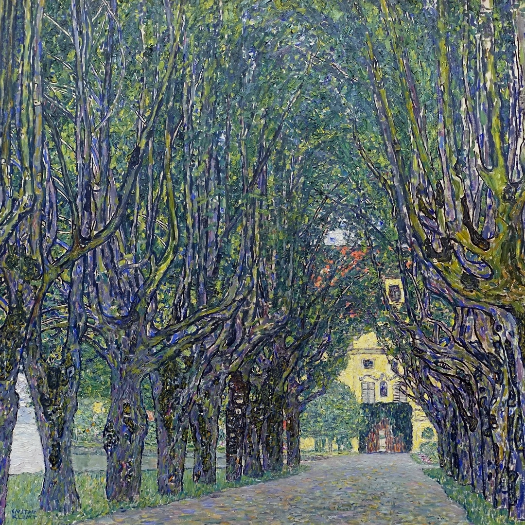 Gustav Klimt's Allee at Schloss Kammer (1910) famous painting. Original from Wikimedia Commons. Digitally enhanced by rawpixel.