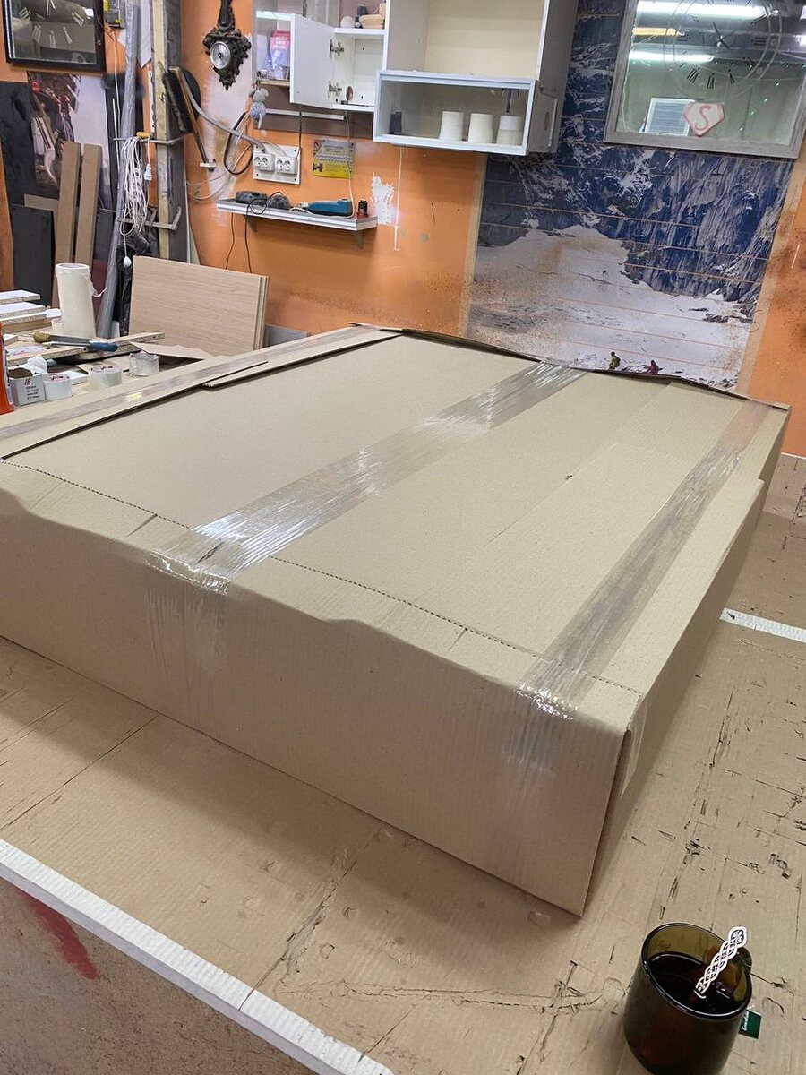 Упаковка столешниц для кофейни в гофрированный картон