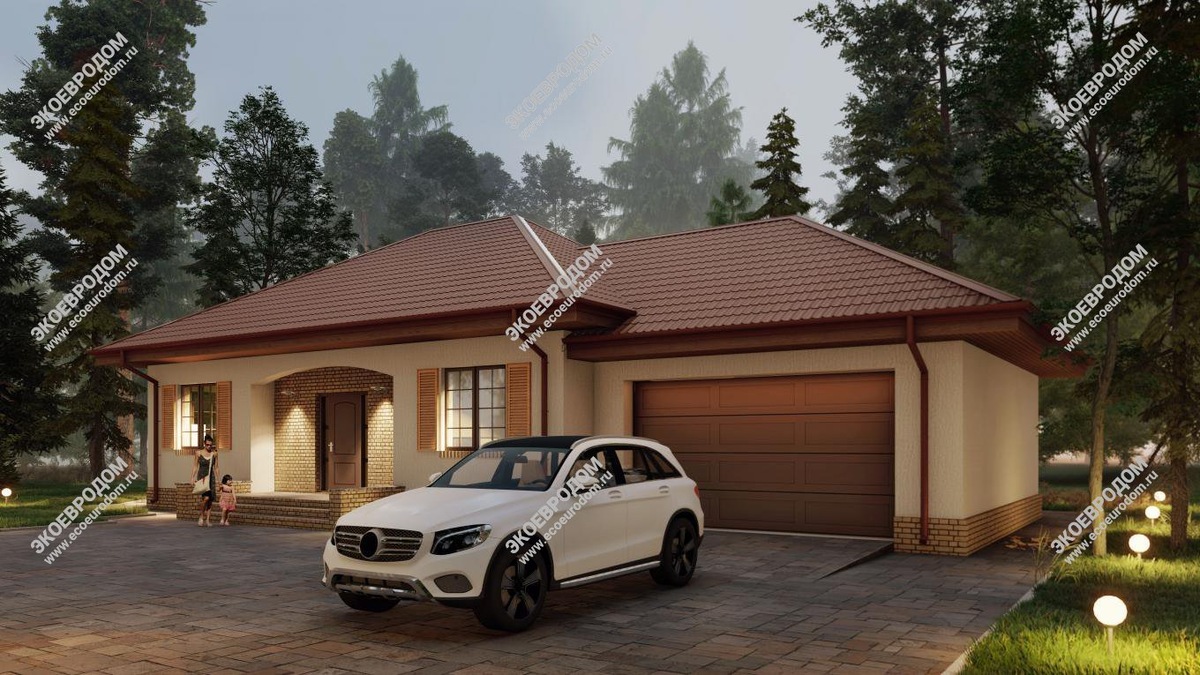 Проект дома с гаражом "Верден"