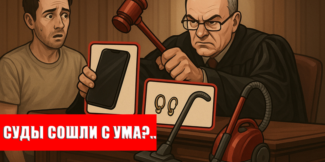 Заберут всё! Даже ваш телефон, телевизор и веник… Судебная практика становится всё жестче..
