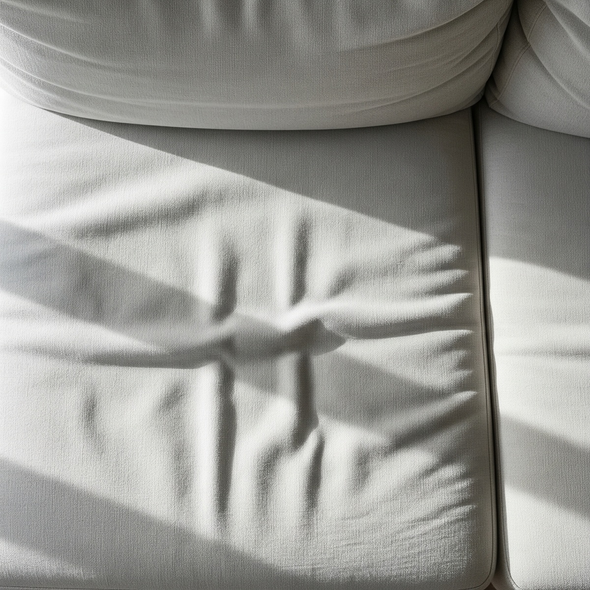 Ткань+наполнение не дают мебели быстро растягиваться. На фото распространенная проблема растягивающаяся ткань.