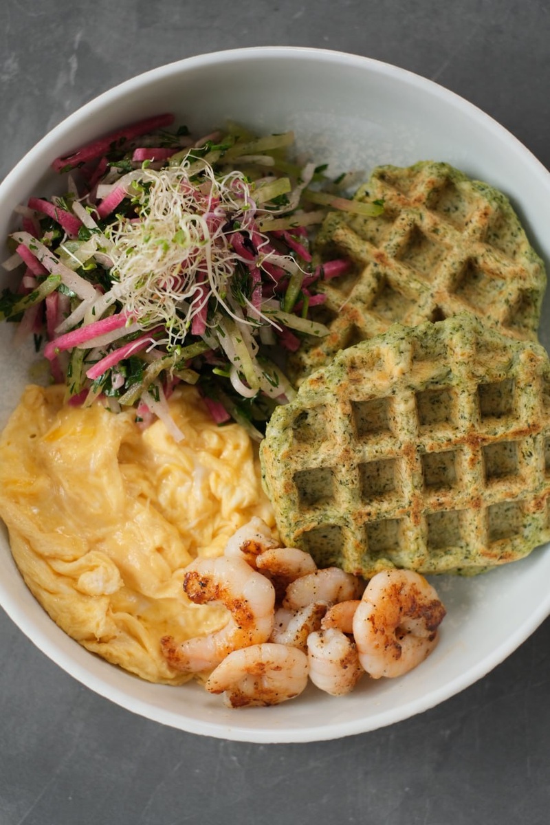 Вот как выглядят шпинатные вафли, ну согласитесь же, что аппетитно?