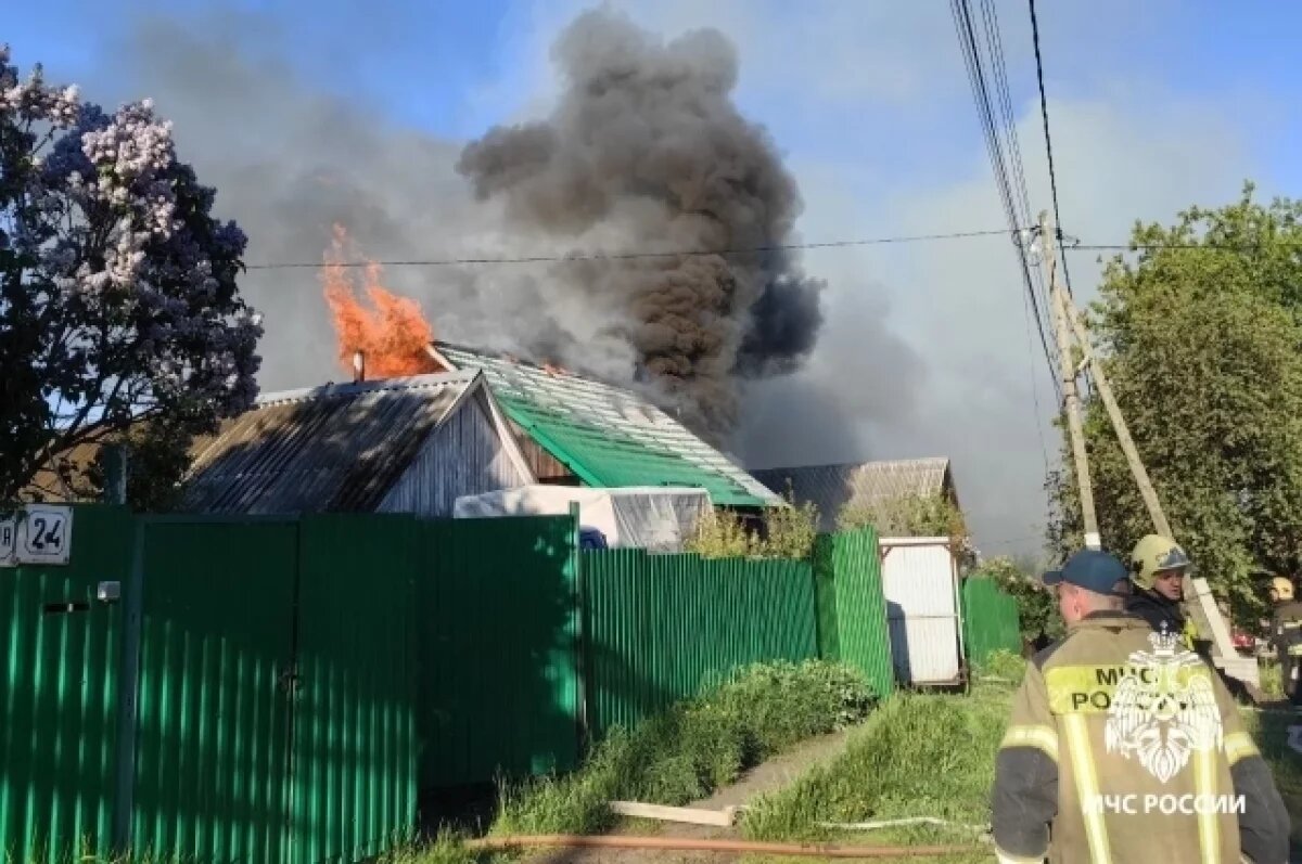    На улице Автономной в Ижевске произошёл крупный пожар