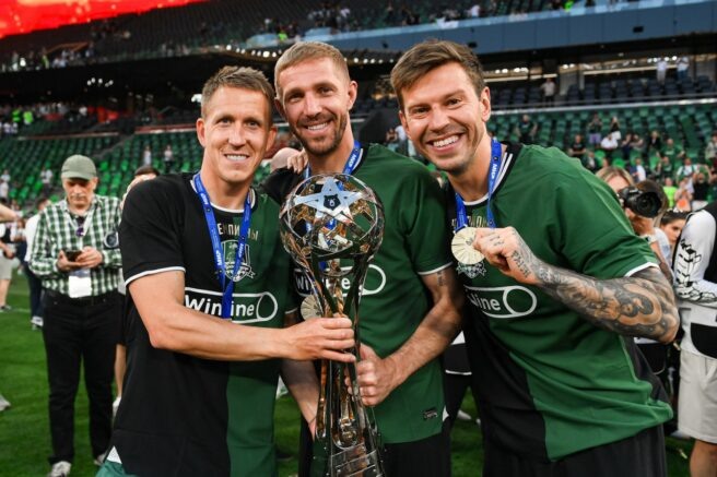    Сергей Петров, Юрий Газинский и Федор Смолов / fckrasnodar.ru