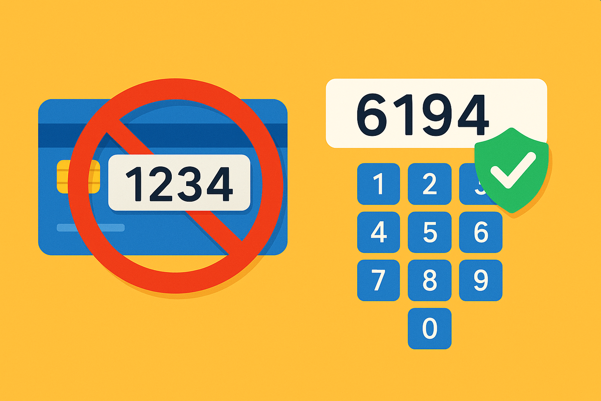 Как придумать пин код к карте 