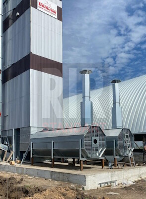 Топочные блоки RIR в составе зерносушилки Полымя