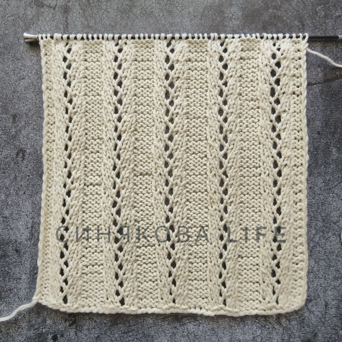 Ажурные дорожки спицами, фото автора