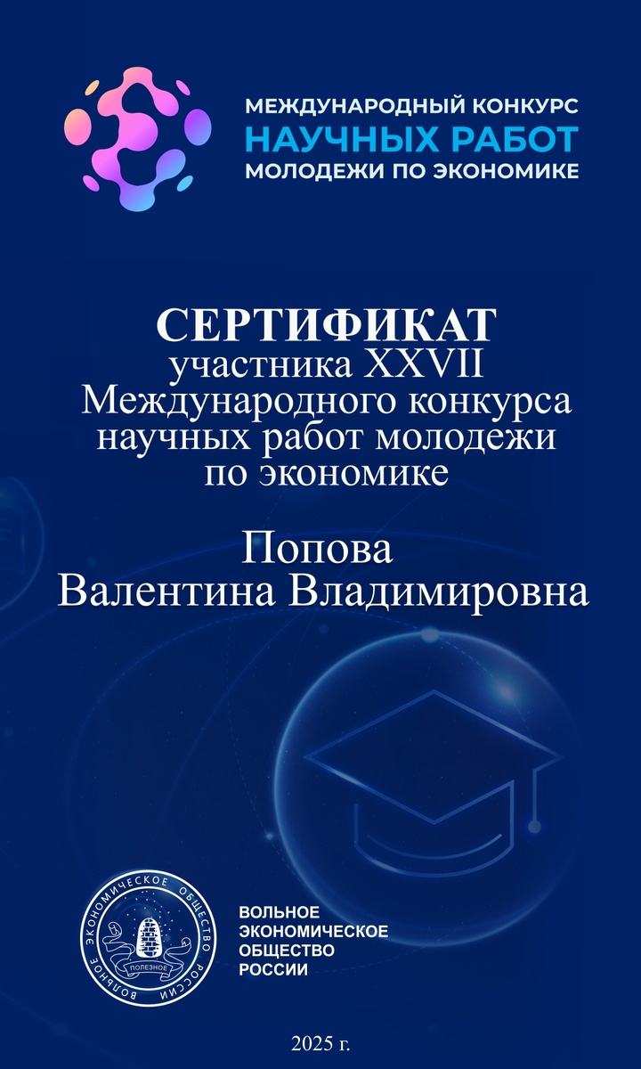 Сертификат участника Международного конкурса