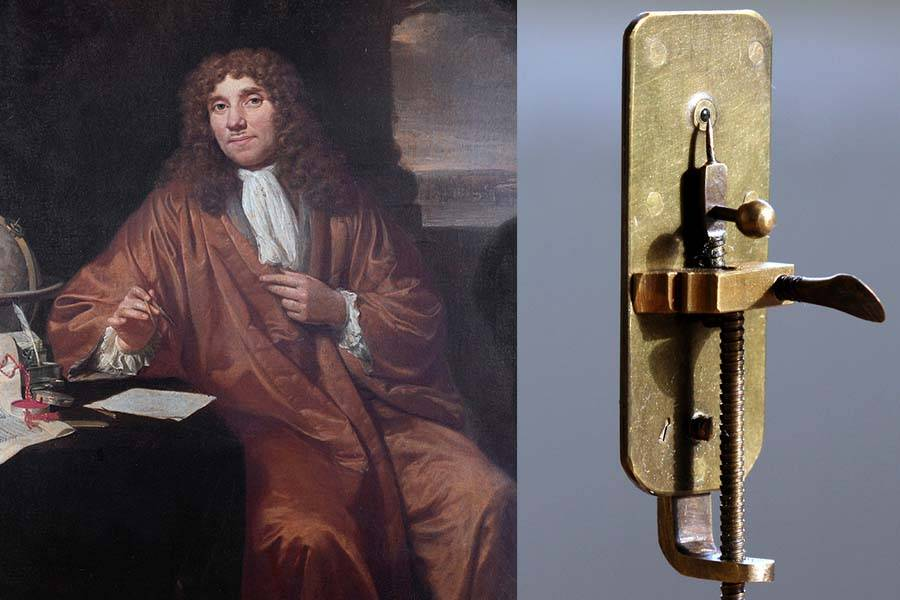 Антони ван Левенгука и его первый микроскоп