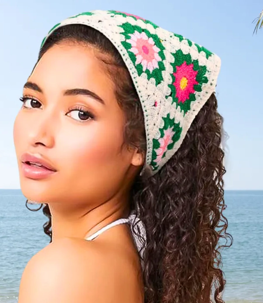 Косынка крючком. Идея.