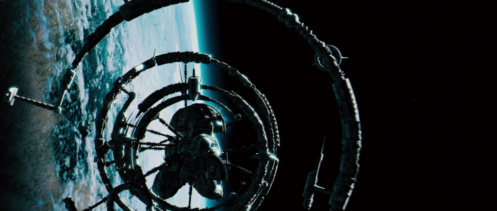 "Элизиум" в полёте (с) Кадр из фильма