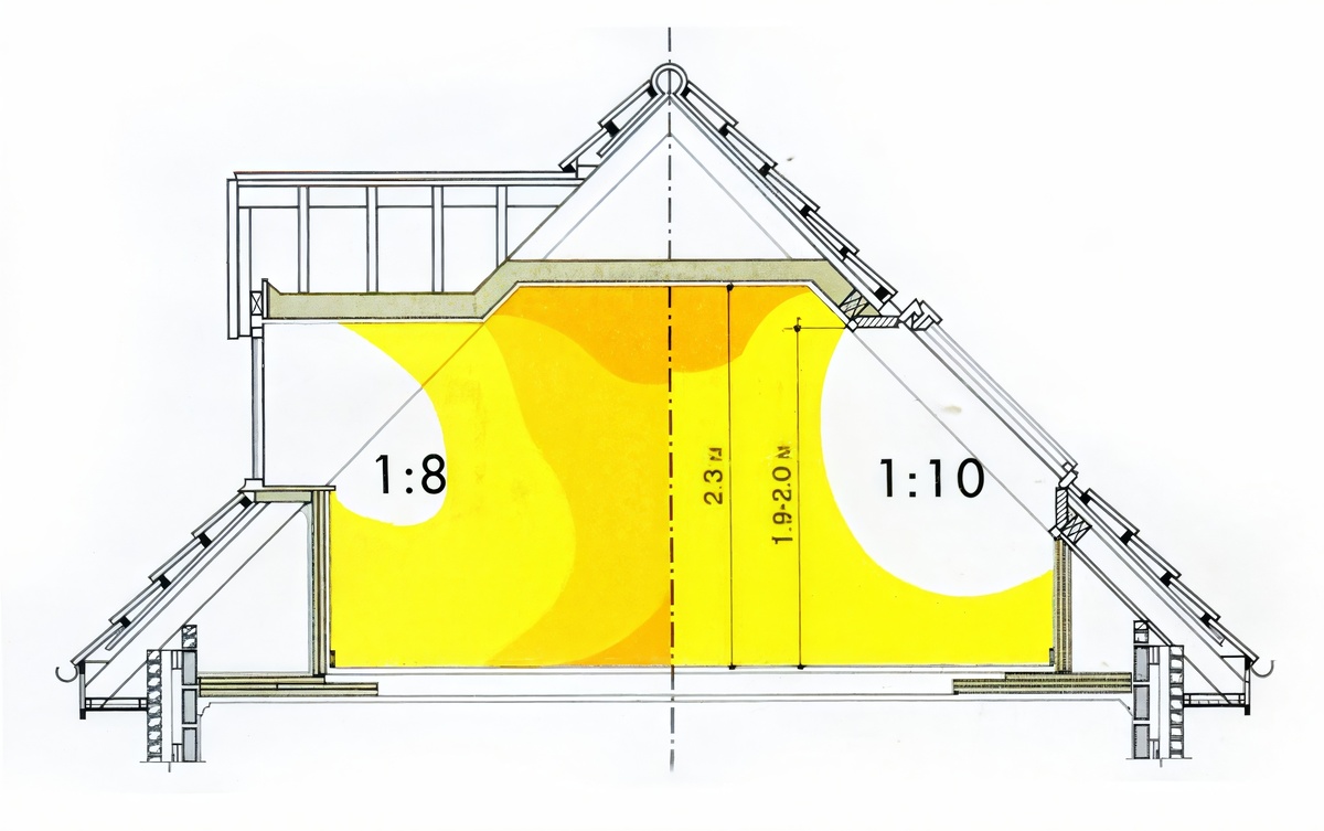 Планировка установки окон на мансраде мастером Altaterra